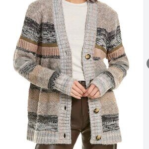 Cabi Boyfriend Cardigan - Size S Comfy Cozy Chunky Sweater Neutral